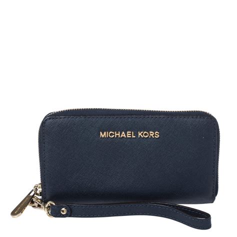 michael kors patchwork wallet blue|Michael Kors wristlet outlet.